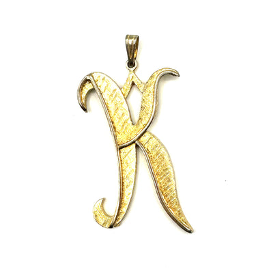 Vintage Big Letter K Pendant
