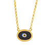 Black Protection Juju Evil Eye Choker in 18K Gold