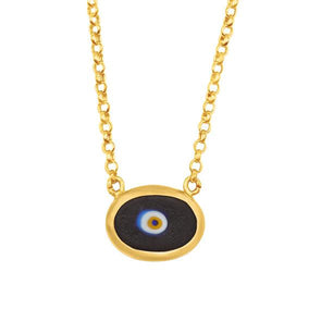 Black Protection Juju Evil Eye Choker in 18K Gold