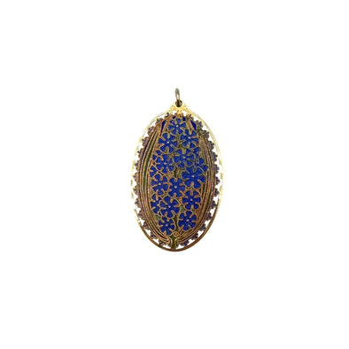 Vintage Enameled Flower Pendant