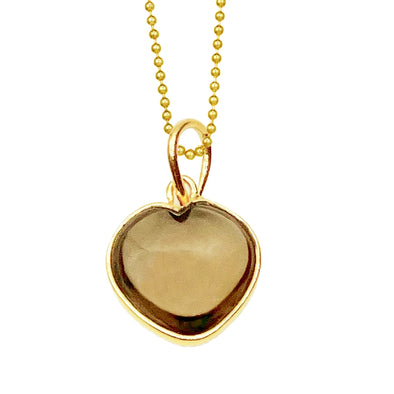 14K Smoky Quartz Heart for Protection