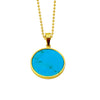 14K Turquoise Coin for Protection