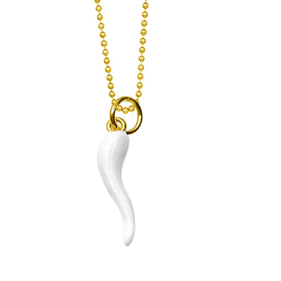 White Enameled Protection Corno