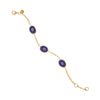 Orange Protection Triple JuJu Eye Bracelet in 18K Gold