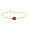 Lilac Protection Single JuJu Evil Eye Bracelet in 18K Gold