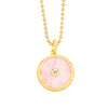 Protection 24K Rose Quartz and Diamond Evil Eye
