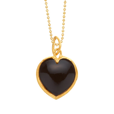 14K Onyx Heart for Strength