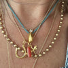 14K Coral Drop