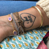 Orange Protection Triple JuJu Eye Bracelet in 18K Gold