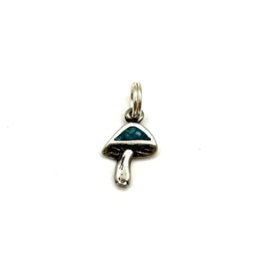 Vintage Sterling and Turquoise Mushroom