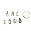 Vintage Sterling + Turquoise Inlaid Initial Letters