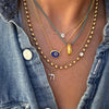 White Protection Juju Evil Eye Choker in 18K Gold
