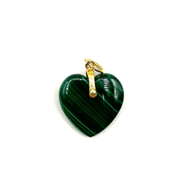 Large Malachite Heart for Renewal
