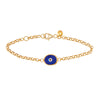 White Protection Single JuJu Evil Eye Bracelet in 18K Gold