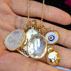 White Protection JuJu Eye in 24K Gold