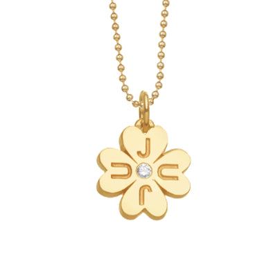 JuJu Lucky Clover in Gold w/ Diamond
