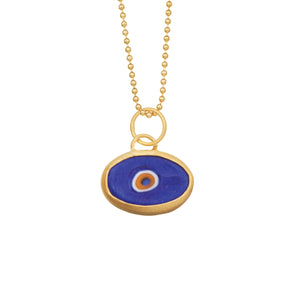 Blue Protection JuJu Eye in 24K Gold