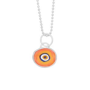 Orange Protection Juju Eye in Sterling Silver