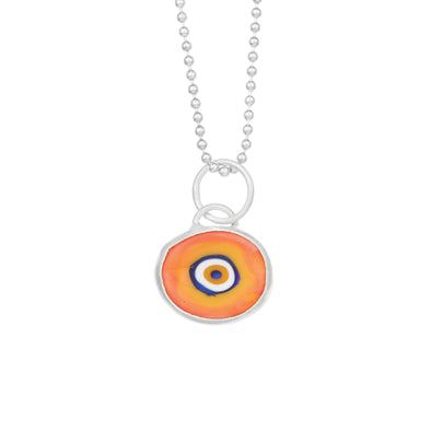 Orange Protection Juju Eye in Sterling Silver