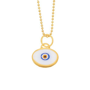 White Protection JuJu Eye in 24K Gold