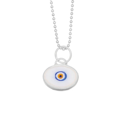 White Protection Juju Eye in Sterling Silver