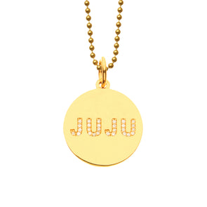 JuJu Double Sided Diamond Medallion w/ Diamonds
