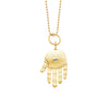 Protection Hamsa in 14K Gold w/ Diamond