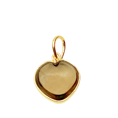 14K Smoky Quartz Heart for Protection