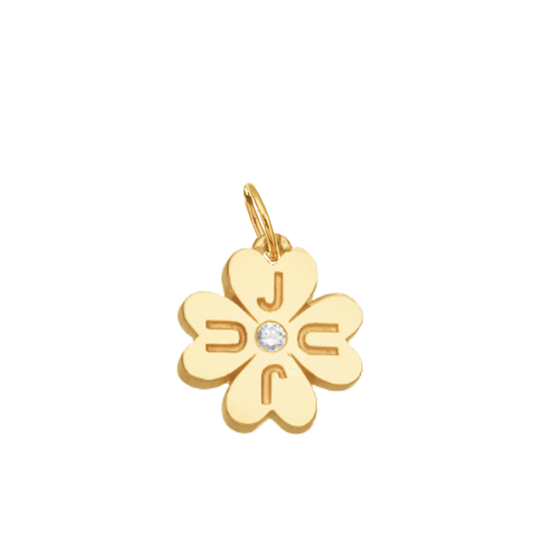 JuJu Lucky Clover in Gold w/ Diamond