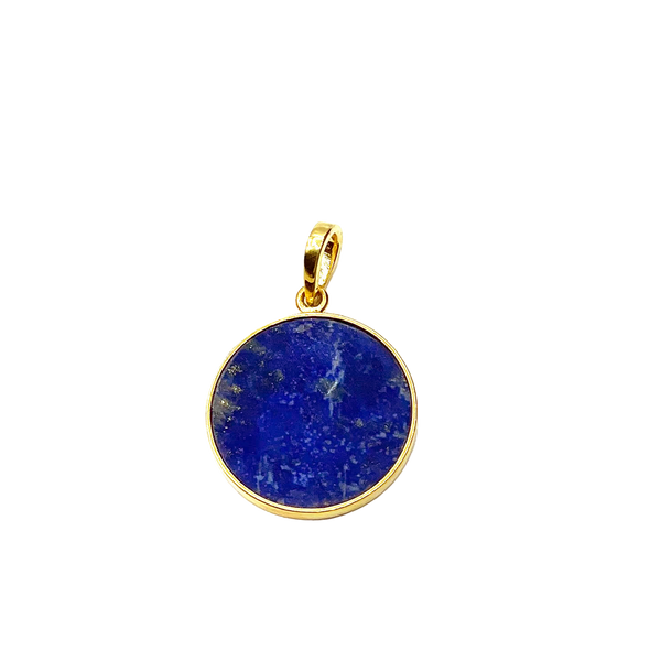 14K Lapis Coin for Calm