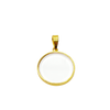14K Healing Rock Crystal Coin