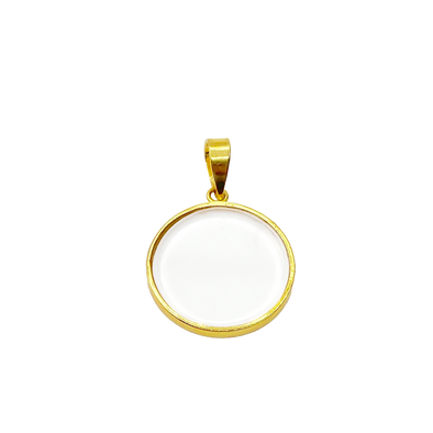 14K Healing Rock Crystal Coin