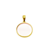 14K Rose Quartz Coin for Calm