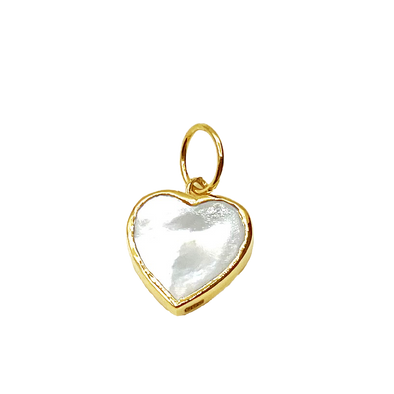 14K Flat Mother of Pearl Heart for Love