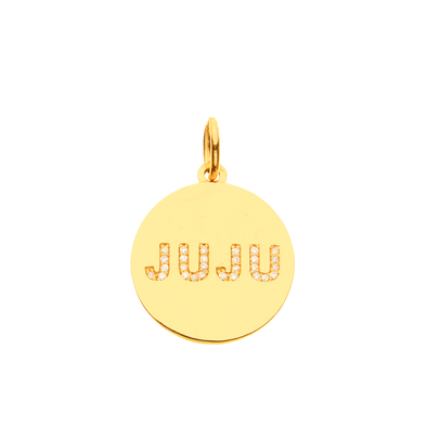 JuJu Double Sided Diamond Medallion w/ Diamonds