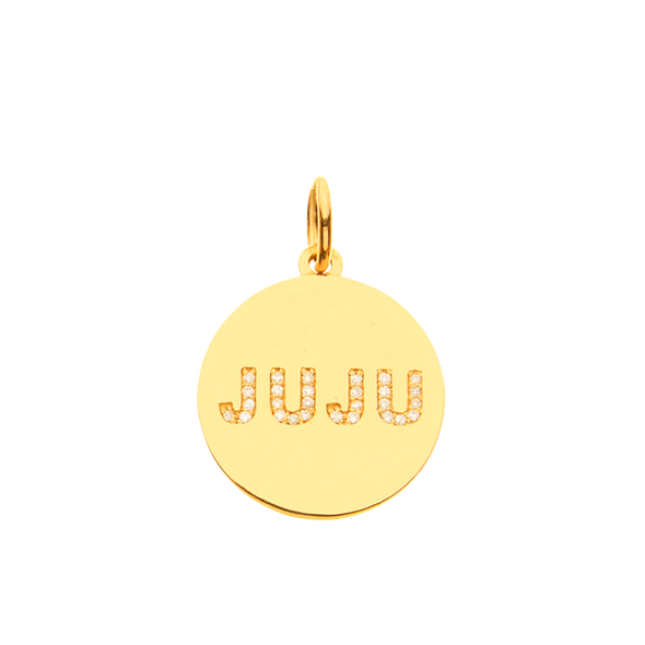 JuJu Double Sided Diamond Medallion w/ Diamonds