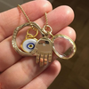 Protection Hamsa in 14K Gold w/ Diamond